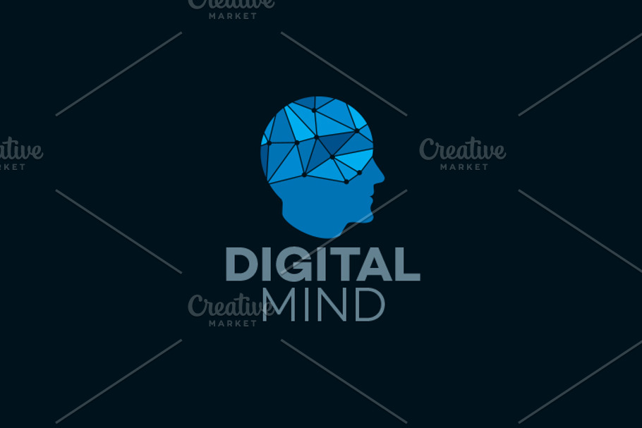 Digital Mind Logo in Logo Templates - product preview 8