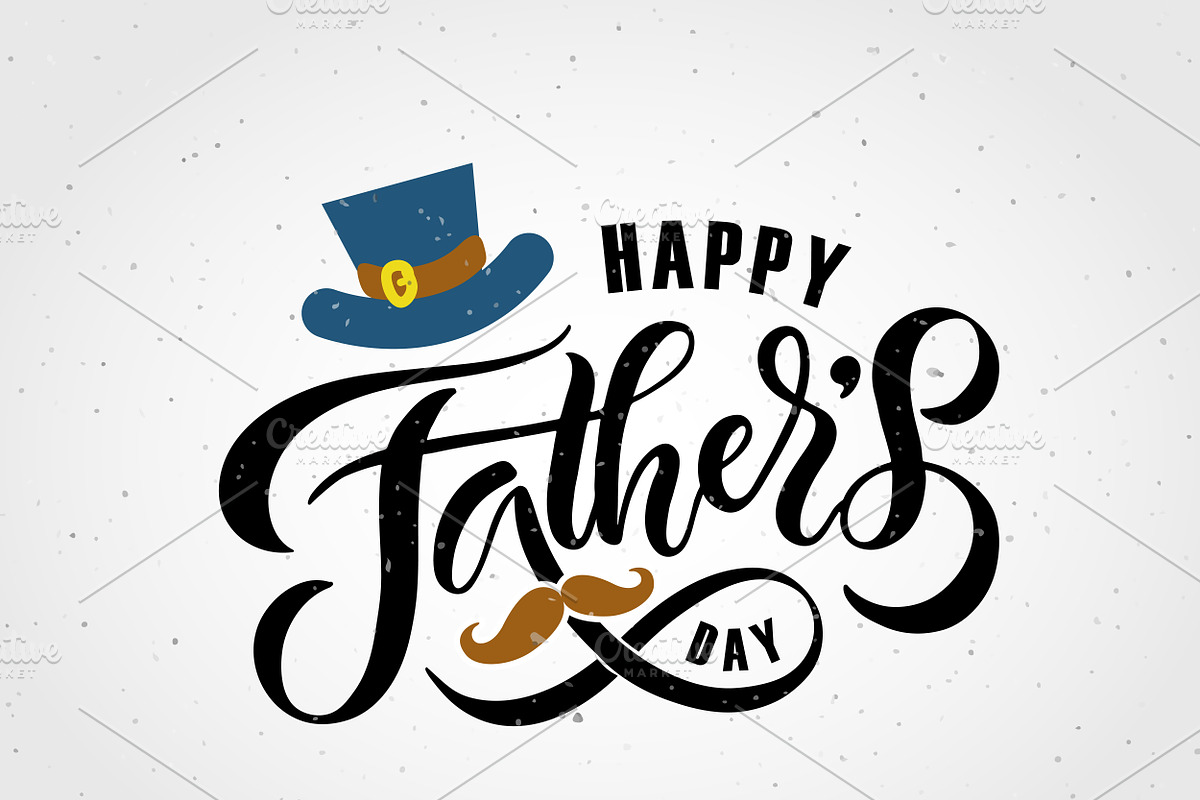 Happy Fathers Day Lettering Card in Templates - product preview 8