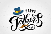 Happy Fathers Day Lettering Card
