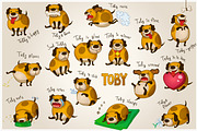 Cute cartoon dog Toby