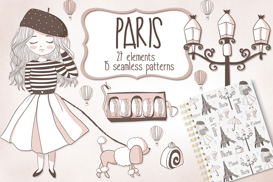 Paris Doodles Pack in Illustrations - product preview 8