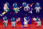 Astronauts in space