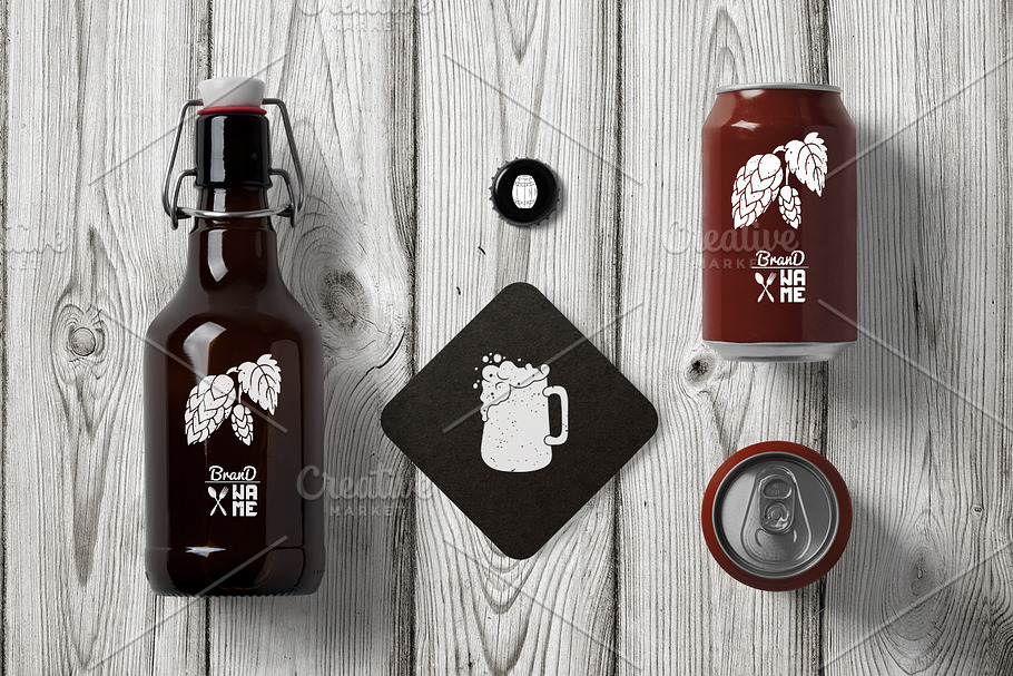 4 Beer Logos in Logo Templates - product preview 8