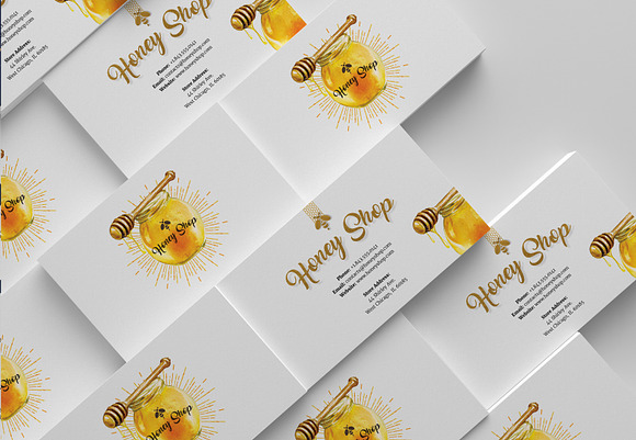 Honey Shop Business Cart Template in Business Card Templates - product preview 1