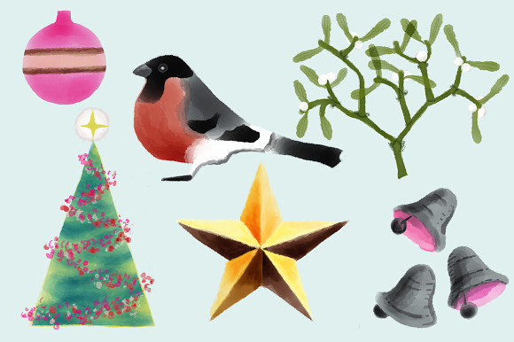 Christmas Watercolors in Illustrations - product preview 2