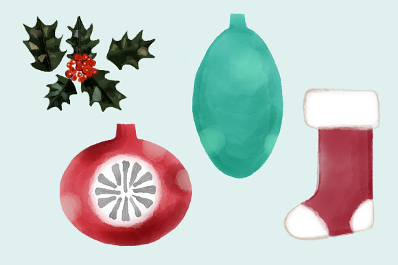 Christmas Watercolors in Illustrations - product preview 3