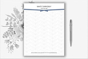 Leaves Pattern and Bow Letterhead