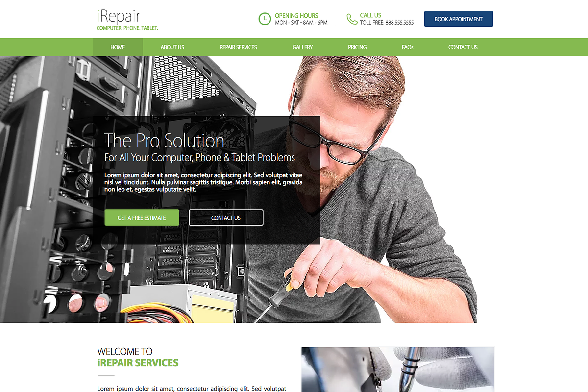 Computer, Phone Repair Template in Website Templates - product preview 8