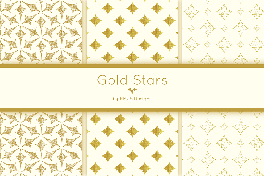 Gold Stars in Patterns - product preview 8