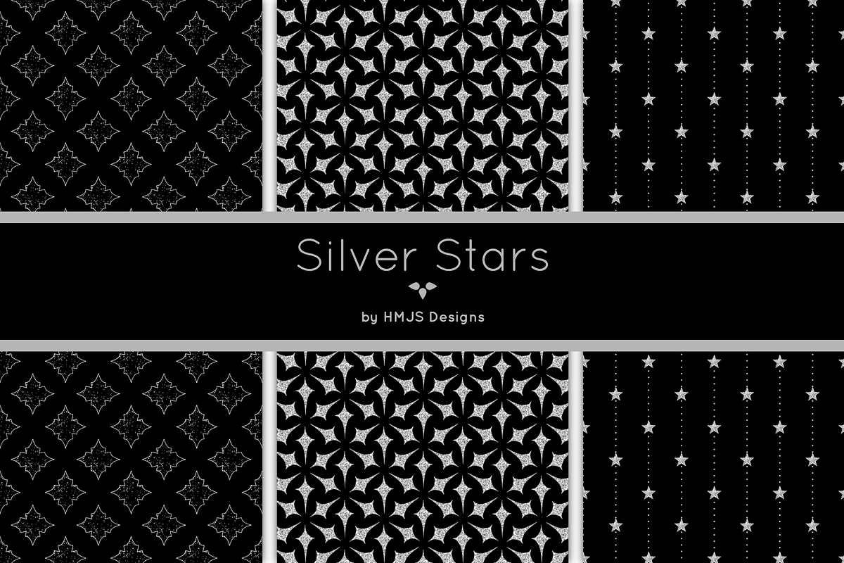 Silver Stars in Patterns - product preview 8