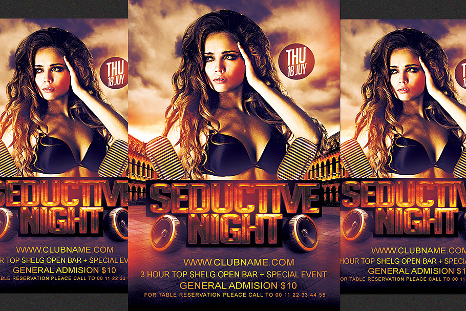 Seductive Night Flyer in Flyer Templates - product preview 8