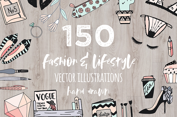 Fashion/Lifestyle illustration pack in Illustrations - product preview 5