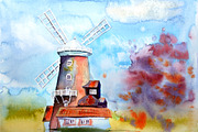 Watercolor windmill