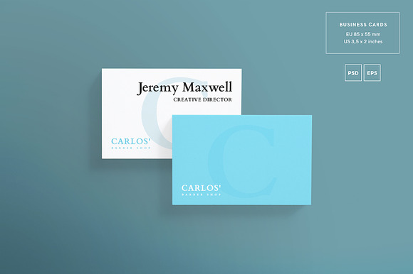 Business Cards | Barber Shop in Business Card Templates - product preview 1