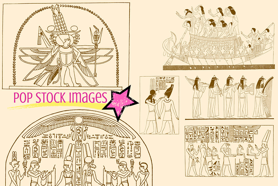 Ancient Egypt Brushes & PNG Set in Photoshop Brushes - product preview 8