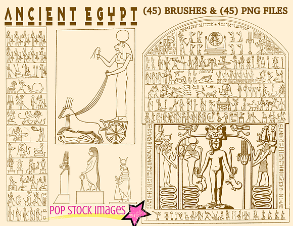 Ancient Egypt Brushes & PNG Set in Photoshop Brushes - product preview 4