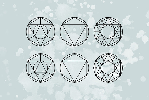 12 Geometry Shapes CSH in Photoshop Shapes - product preview 2