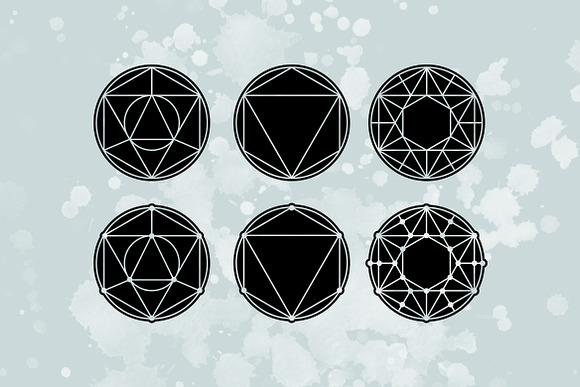 12 Geometry Shapes CSH in Photoshop Shapes - product preview 3