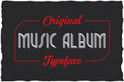 Music Album Vintage Label Typeface
