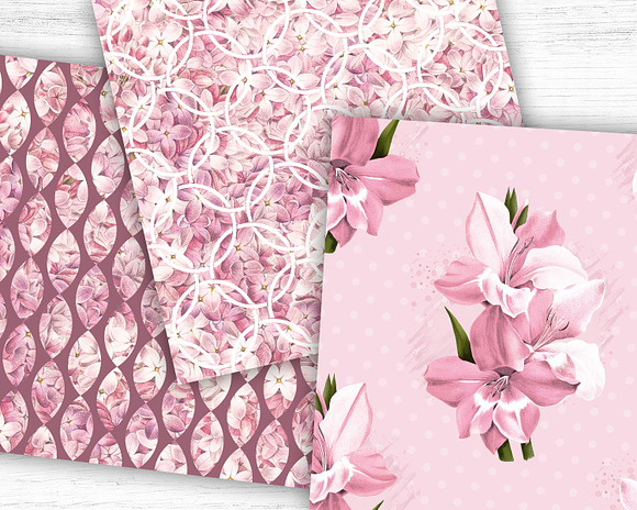 Cherry Blossom Digital Paper in Textures - product preview 4
