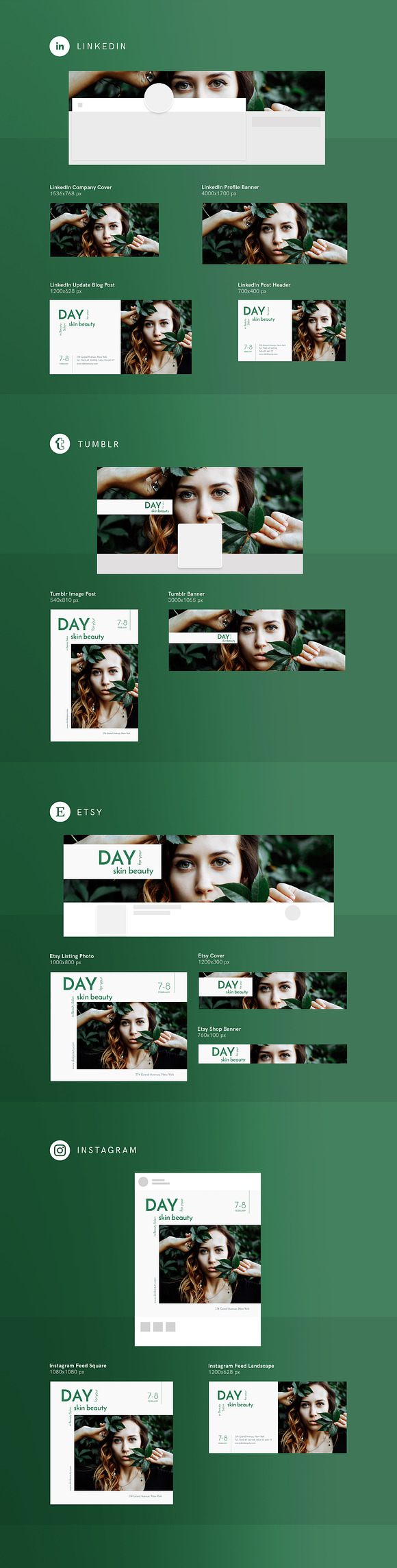 Social Media Pack | Skin Beauty in Social Media Templates - product preview 1