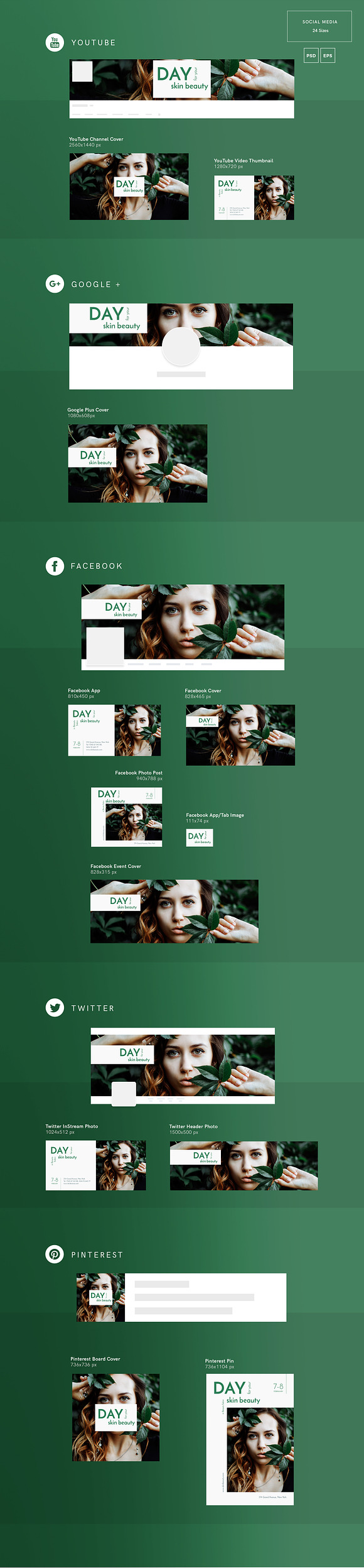 Social Media Pack | Skin Beauty in Social Media Templates - product preview 2