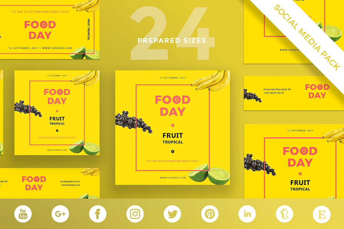 Social Media Pack | Food Day in Social Media Templates - product preview 8