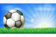Soccer football ball on pitch