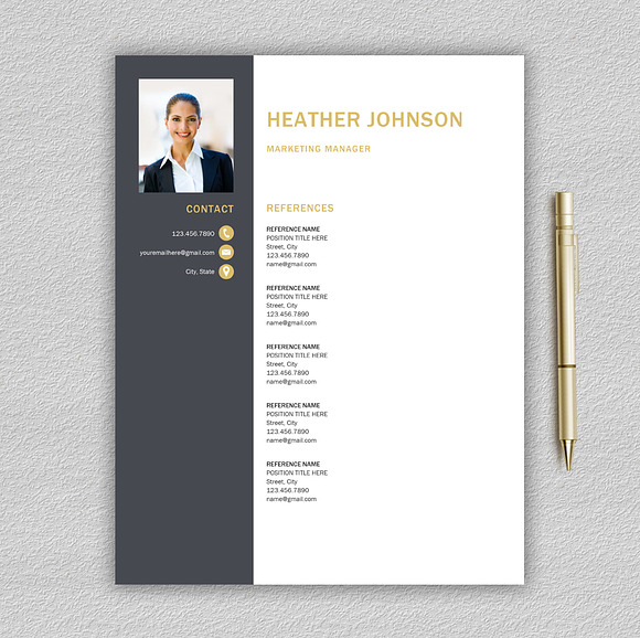Resume Template | CV + Cover Letter in Letter Templates - product preview 5