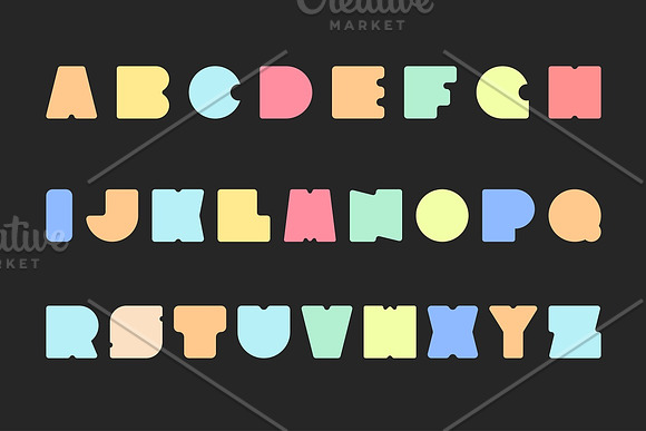 Bright colorful children alphabet in Display Fonts - product preview 4