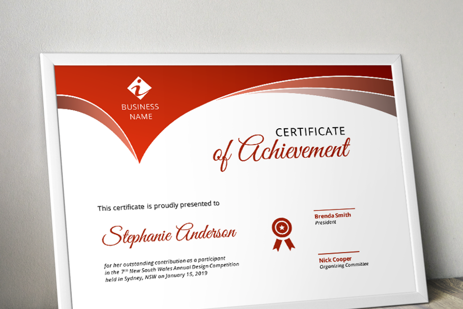 Certificate template in Stationery Templates - product preview 8