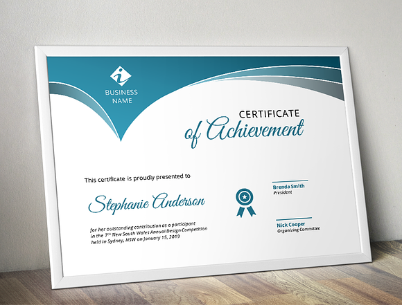 Certificate template in Stationery Templates - product preview 1
