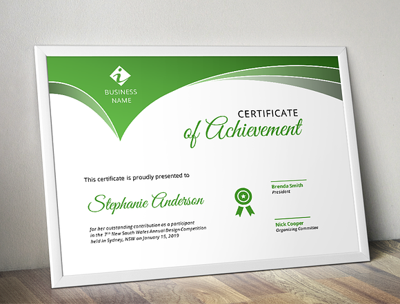 Certificate template in Stationery Templates - product preview 2