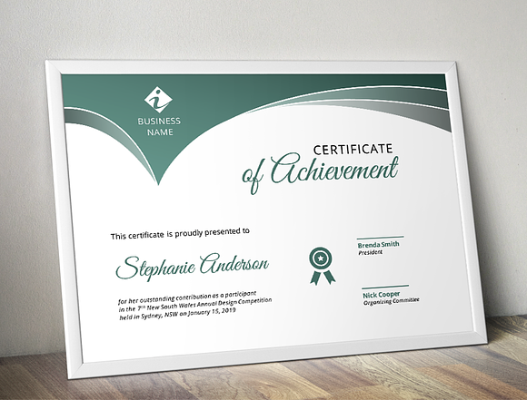 Certificate template in Stationery Templates - product preview 3