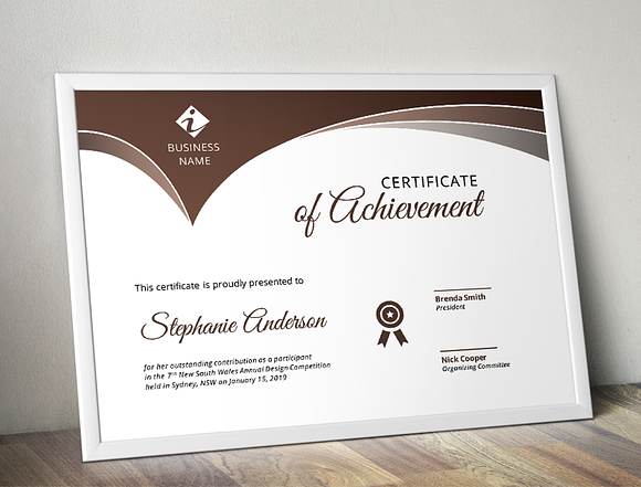 Certificate template in Stationery Templates - product preview 4