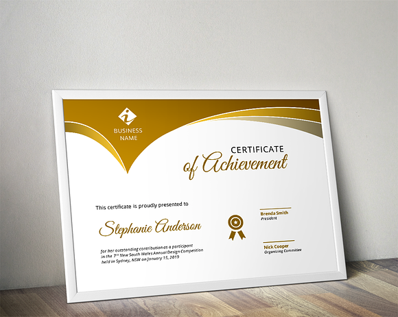 Certificate template in Stationery Templates - product preview 5
