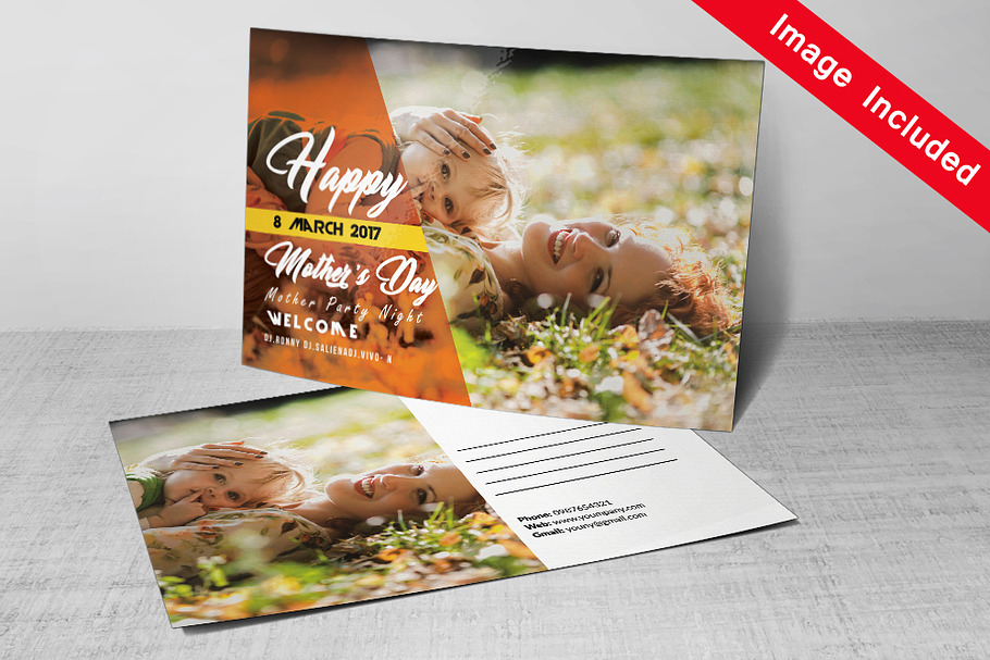 Mother's Day Postcard PSD Template
