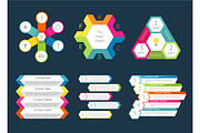 Abstract infographics isolated element set