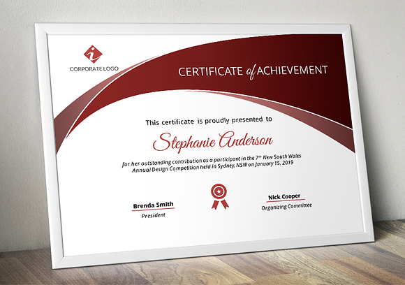 PowerPoint Certificate Template in Stationery Templates - product preview 1