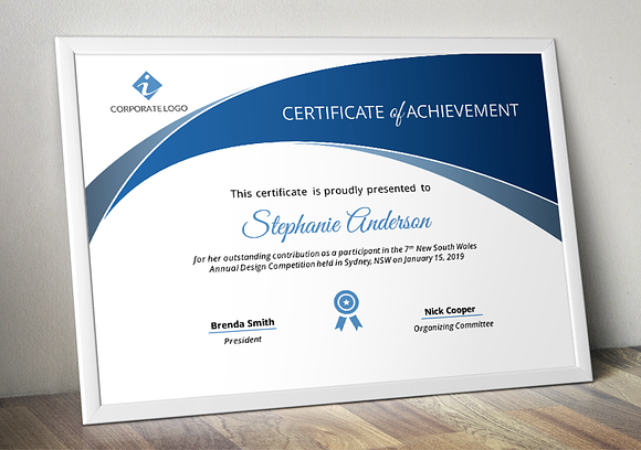 PowerPoint Certificate Template in Stationery Templates - product preview 2