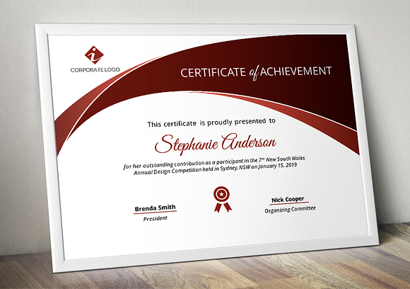 PowerPoint Certificate Template in Stationery Templates - product preview 4