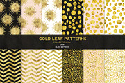 Gold Leaf Digital Patterns No. 1
