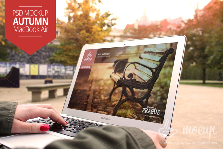 Macbook Air Mockup Autumn 2 in Mobile & Web Mockups - product preview 8