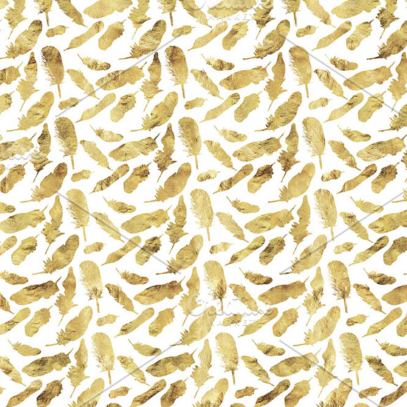 Organic Gold Leaf Digital Patterns in Patterns - product preview 3