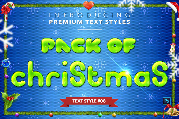 Christmas Pack #1 - Text Styles in Photoshop Layer Styles - product preview 8