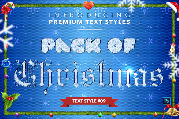 Christmas Pack #1 - Text Styles in Photoshop Layer Styles - product preview 9