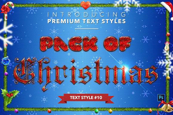 Christmas Pack #1 - Text Styles in Photoshop Layer Styles - product preview 10
