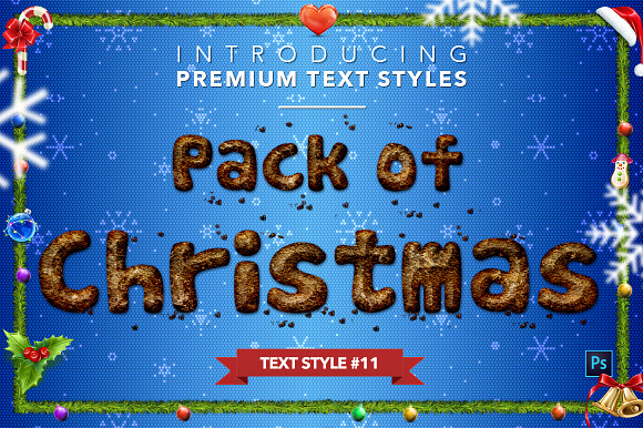 Christmas Pack #1 - Text Styles in Photoshop Layer Styles - product preview 11