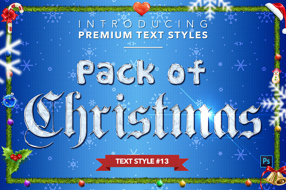 Christmas Pack #1 - Text Styles in Photoshop Layer Styles - product preview 13
