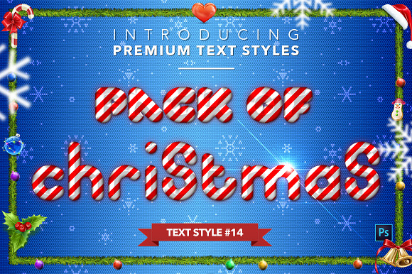Christmas Pack #1 - Text Styles in Photoshop Layer Styles - product preview 14